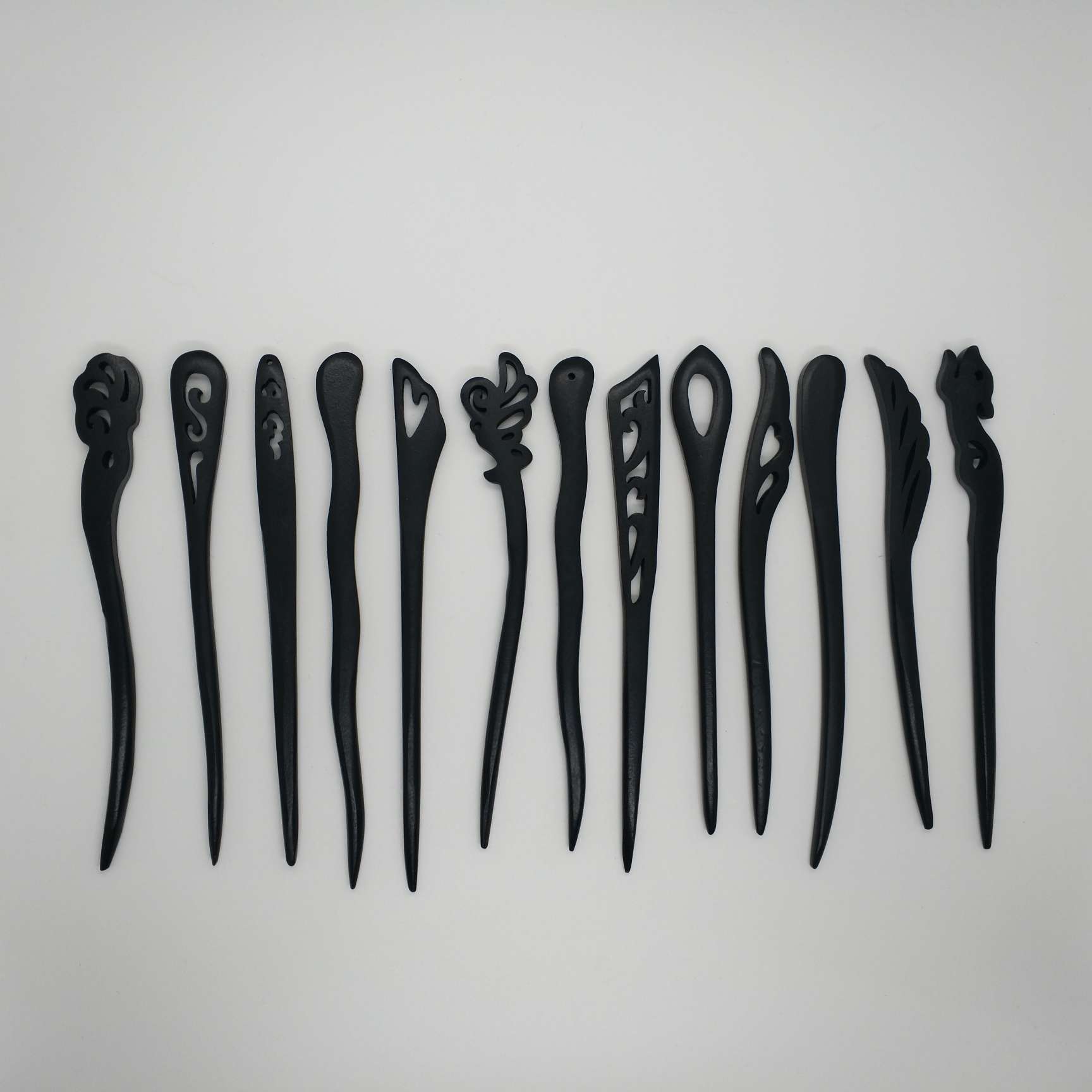 Wooden hairpins, ebony imitation, retro Hanfu headwear, hair accessories, DIY jewelry and accessories Application Scenario