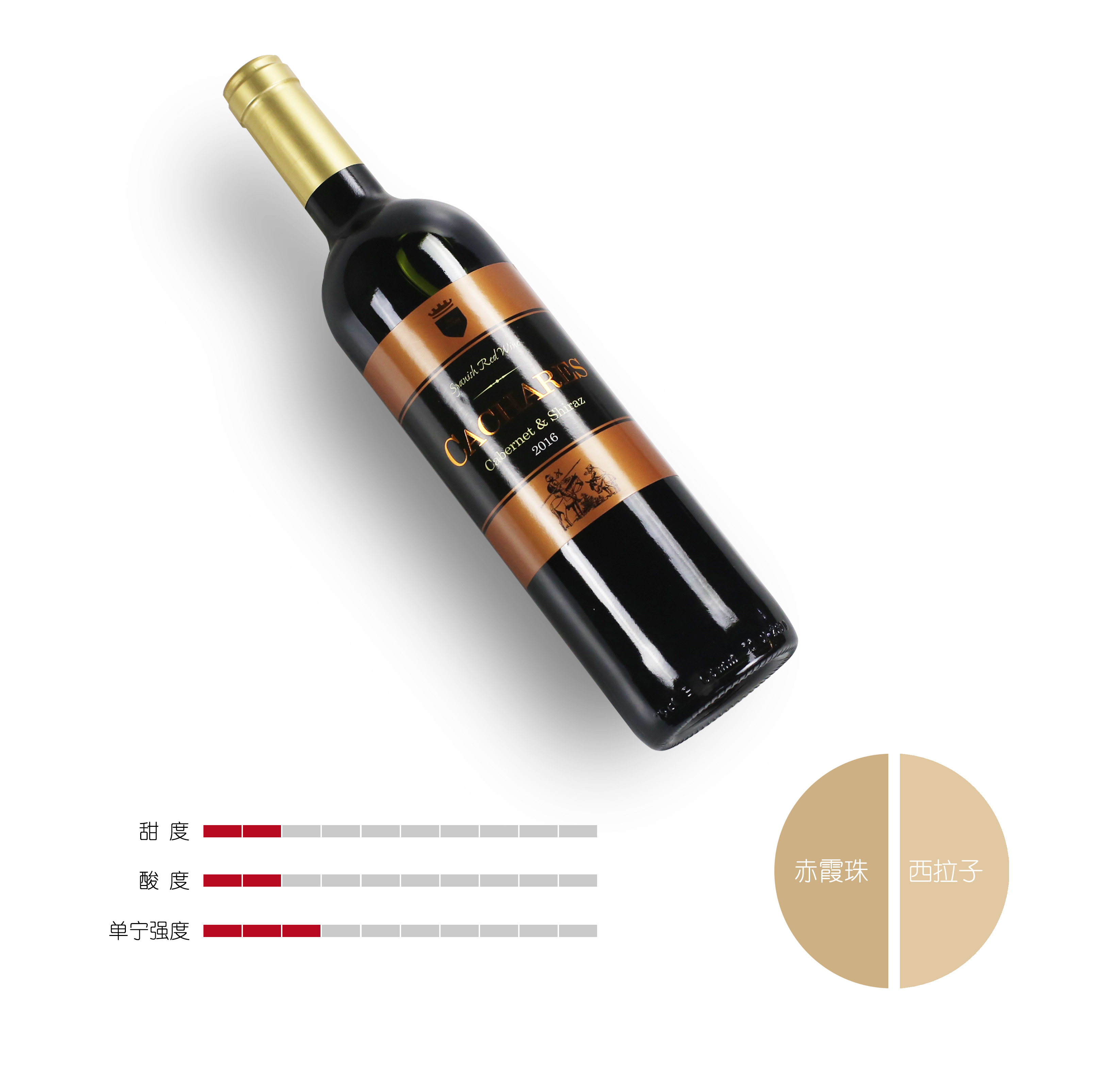 西班牙原瓶原装进口 凯茜蕾 洛萨诺干红葡萄酒 13.5%详情图2