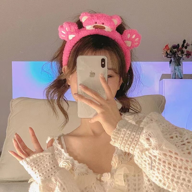 爱心熊新款网红爆款爱心兔草莓熊发箍发带工厂店批发零售