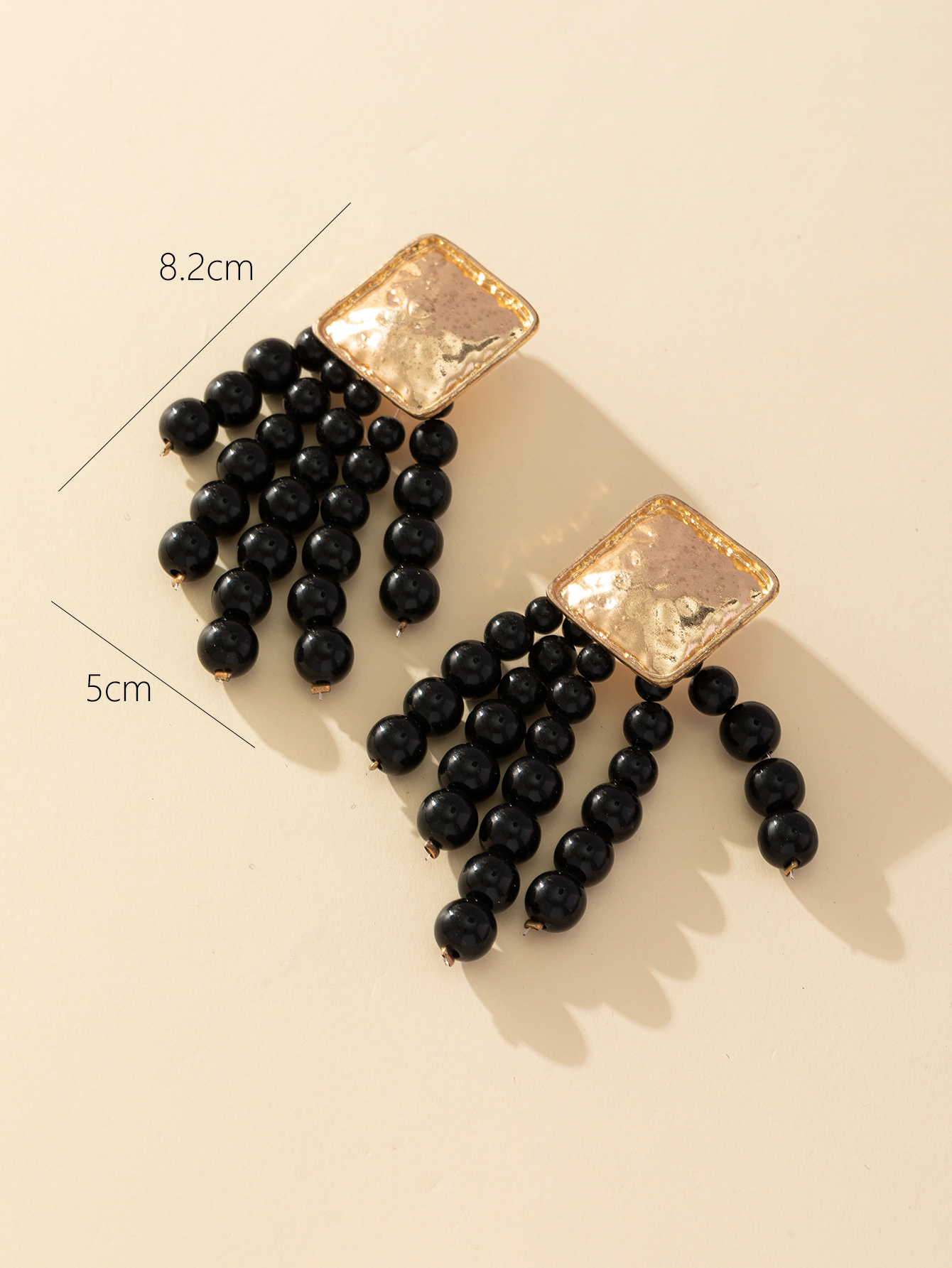 New best-selling earrings for foreign trade, handcrafted long-bead tassel earrings from European and American fashion brands, available from a manufacturer Item Picture