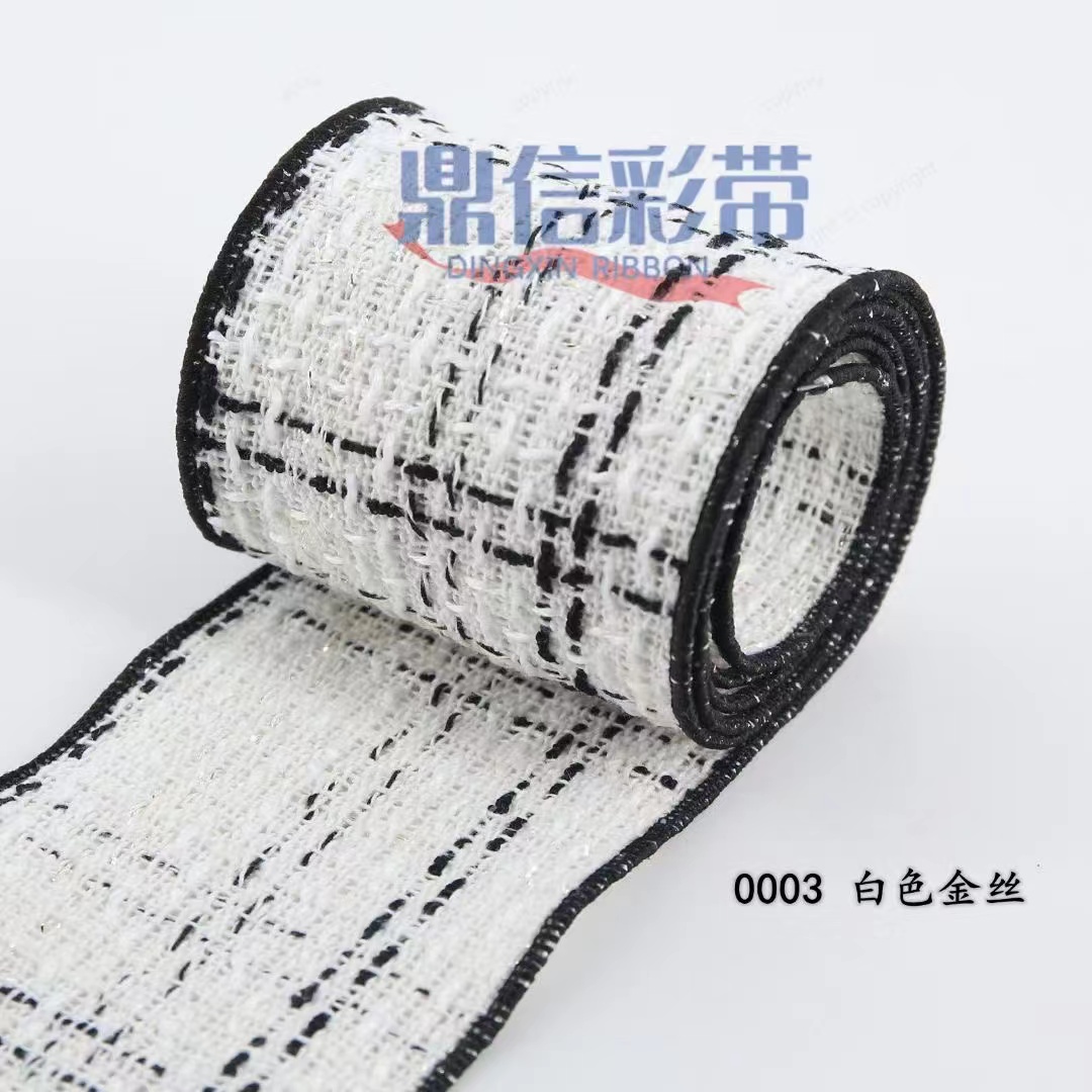 30Y Korean webbing, small chanel-style baked edge fabric, DIY handmade hair accessory materials, packaging ribbons, webbing fabric strips, clothing, bags, shoes and hats accessories, bows, autumn and winter woolen hair accessories, hair clips accessories, decoration details Picture