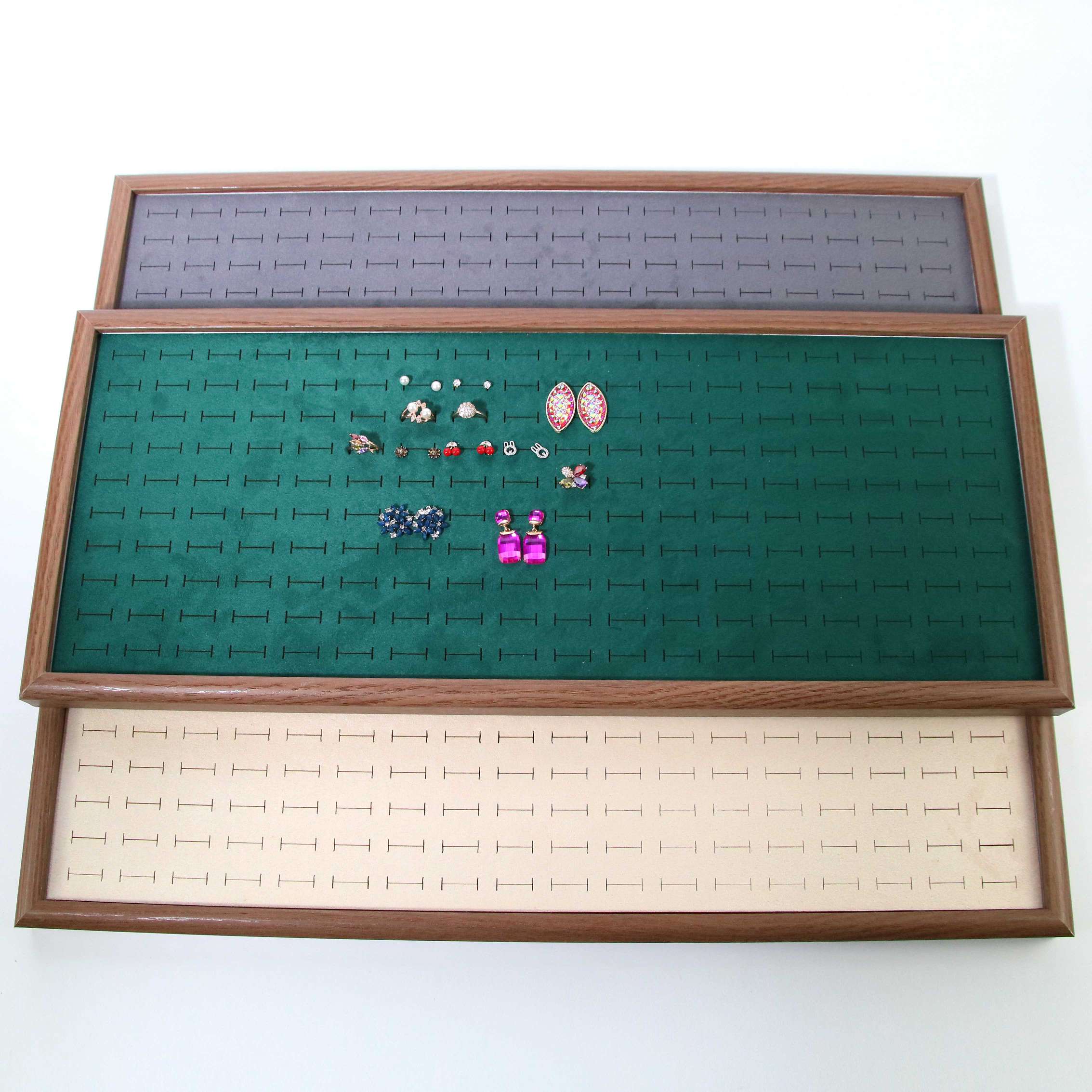 多功能饰品收纳盘 新款木纹贴纸相框戒子盘详情图3