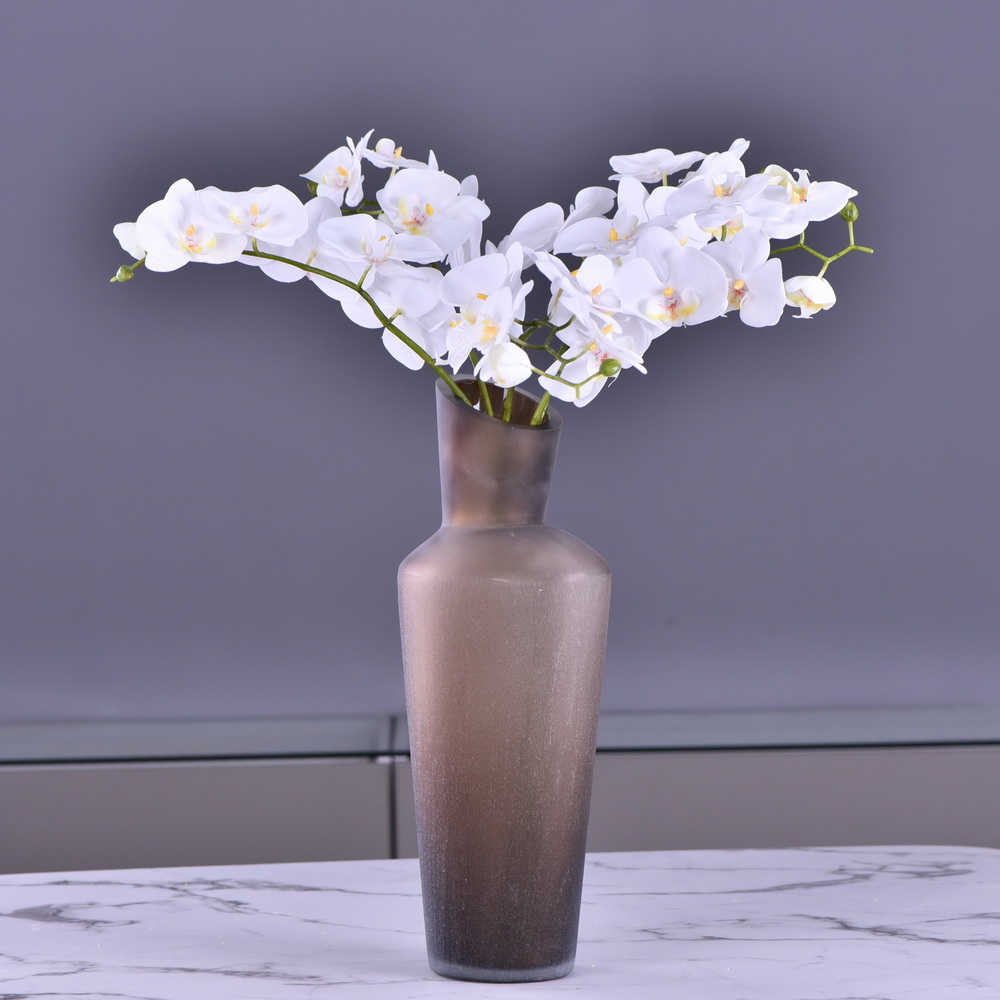 Lanjin Phalaenopsis artificial Flower Set, wholesale Home living room, indoor TV cabinet, artificial flower potted plant decoration, flower arrangement, 7-head artificial flower, wedding arrangement, high-end floral art, orchid, wedding decoration, silk flower details Picture