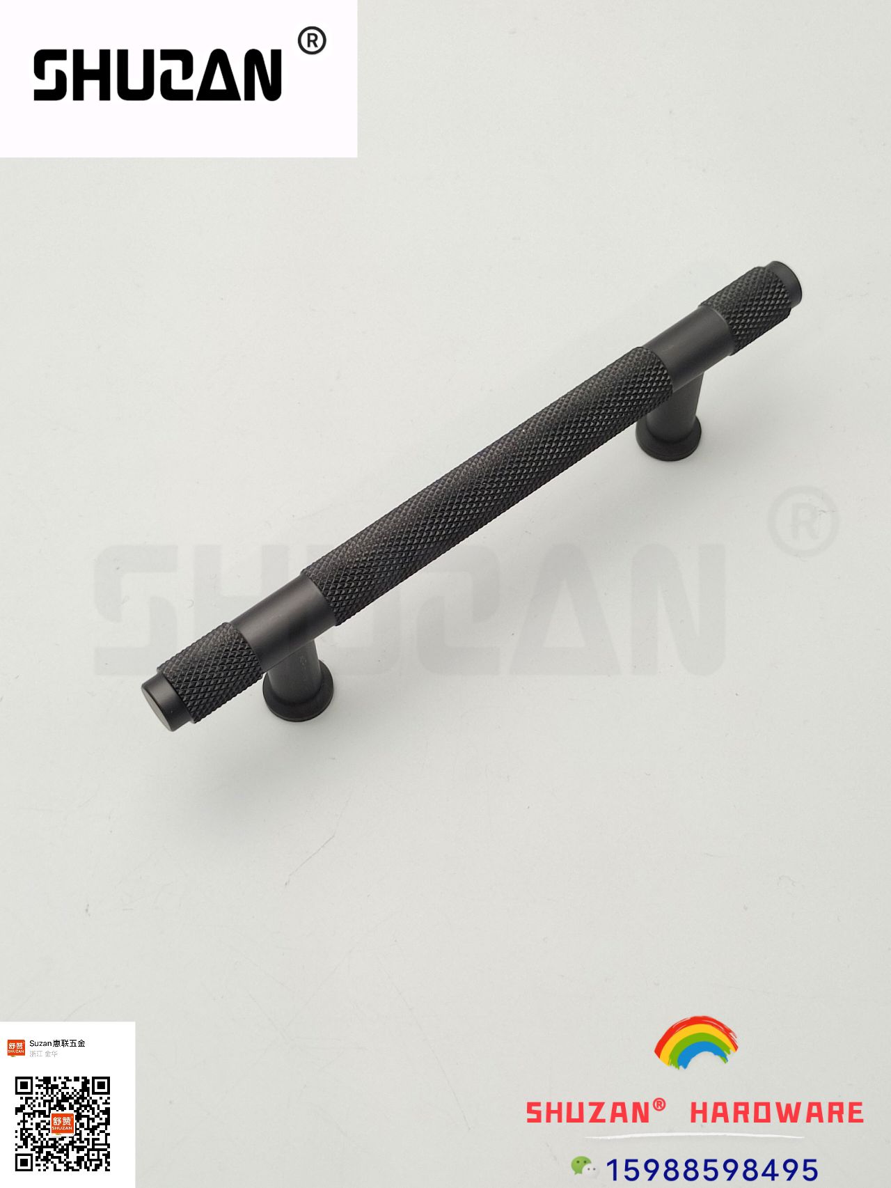 简约柜门抽屉门拉手 黑色精品拉手 简约款式 坚固耐用 舒赞拉手