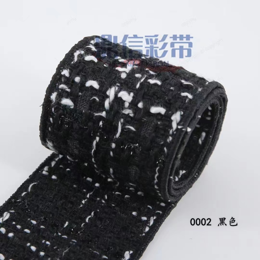 30Y Korean webbing, small chanel-style baked edge fabric, DIY handmade hair accessory materials, packaging ribbons, webbing fabric strips, clothing, bags, shoes and hats accessories, bows, autumn and winter woolen hair accessories, hair clips accessories, decoration Specification image