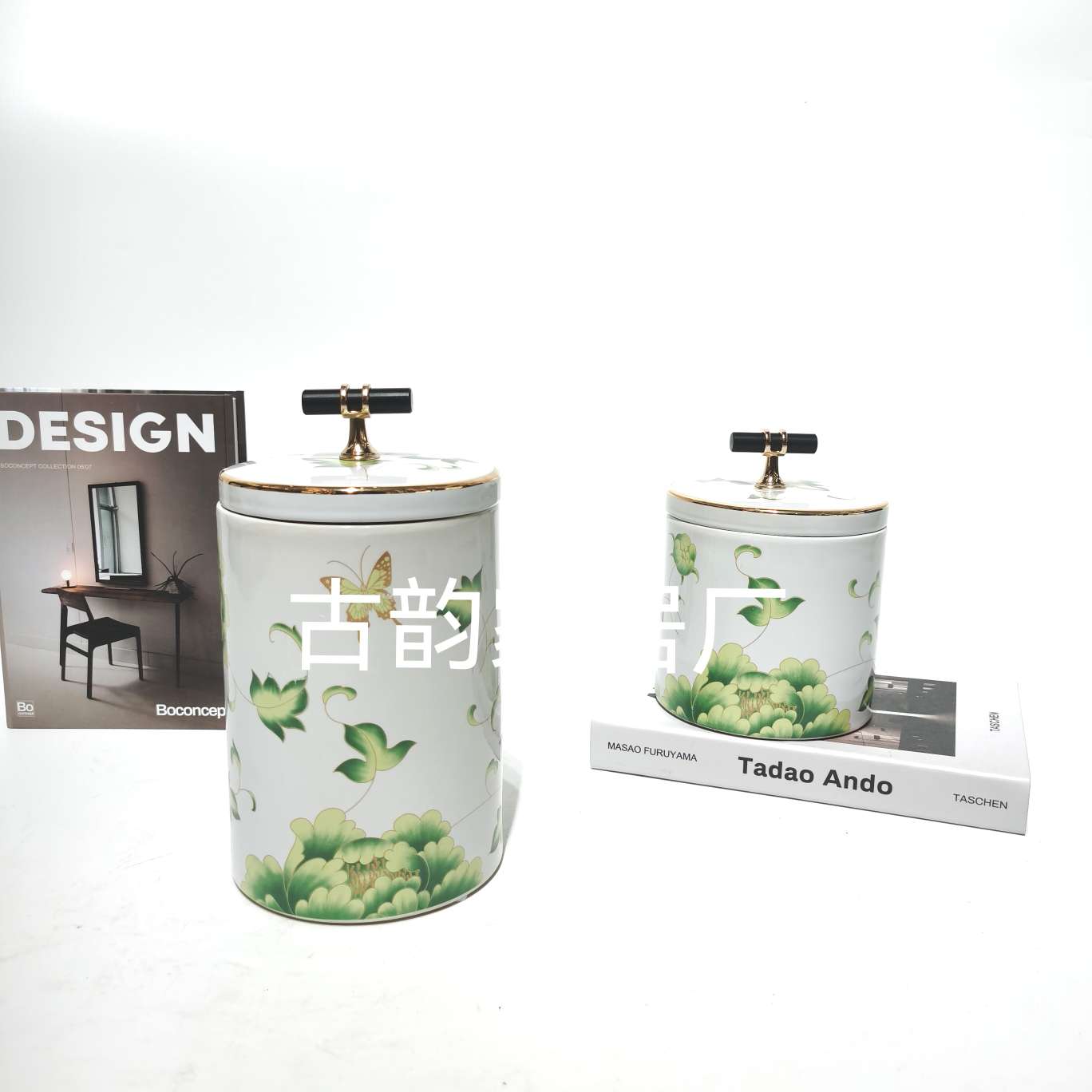 Ceramic home furnishing light luxury style ornaments, high-end real gold 800℃ enameling process detail image 4