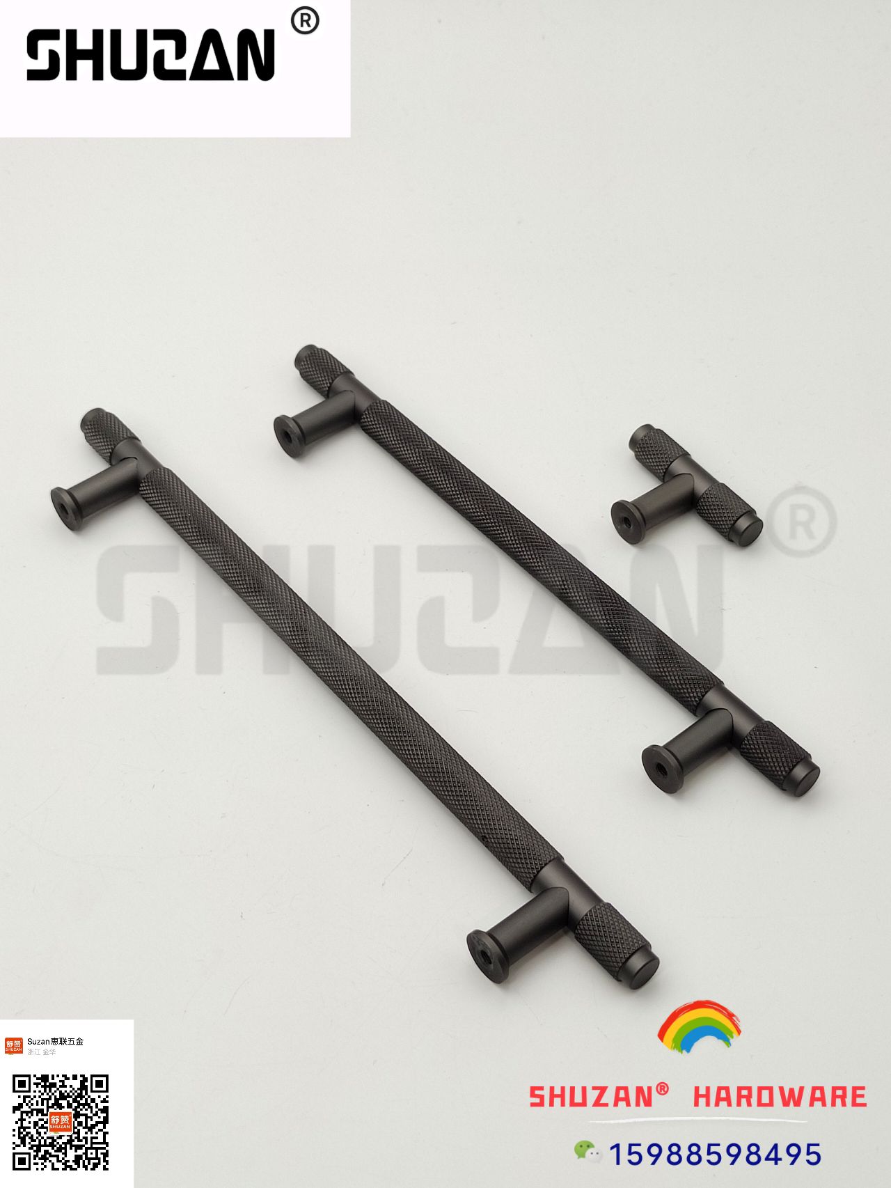 The black threaded cabinet door handle offers an excellent grip. The bright silver style is sturdy and durable, exclusively for foreign trade Item Picture