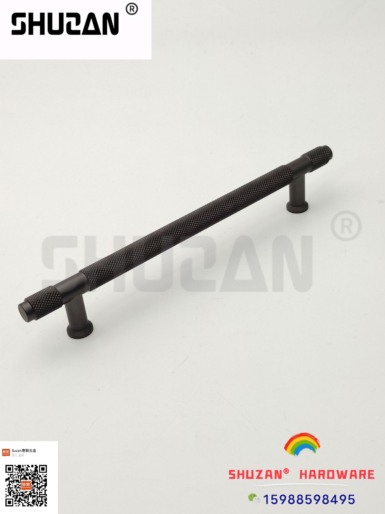 The black threaded cabinet door handle offers an excellent grip. The bright silver style is sturdy and durable, exclusively for foreign trade