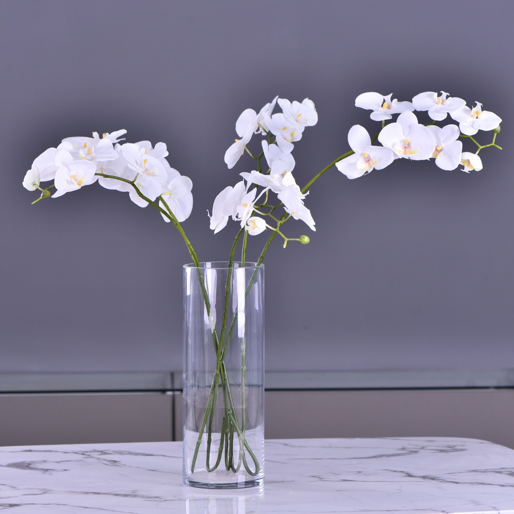 Lanjin Phalaenopsis artificial Flower Set, wholesale Home living room, indoor TV cabinet, artificial flower potted plant decoration, flower arrangement, 7-head artificial flower, wedding arrangement, high-end floral art, orchid, wedding decoration, silk flower Specification image