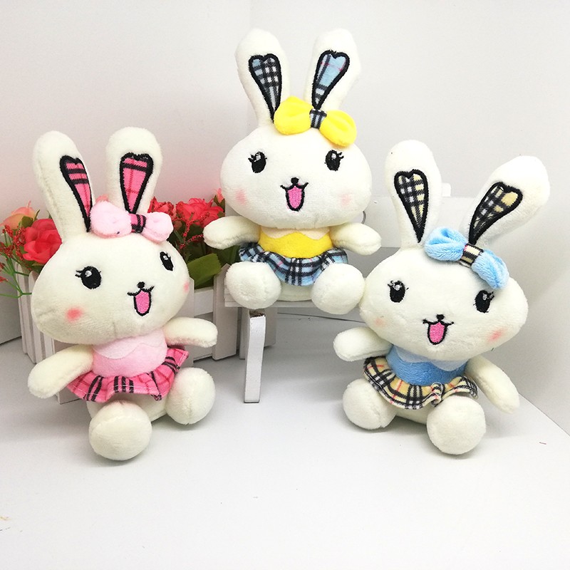 Plush toy pendants, cartoon cute rabbit dolls, couple boys and girls schoolbag hanging accessories, wedding scattering small gifts