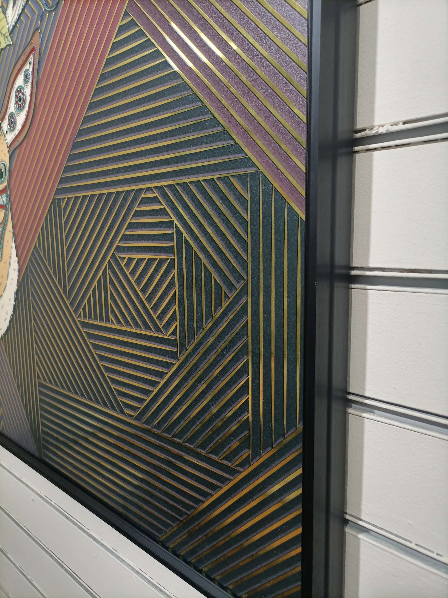 100*100 Glaze Relief Seven-Color Fulu Craft Decorative Painting Selection Of Special Metal Aluminum Plate Carefully Made Natural Embossing Process Technology To Show Luxury Specification drawing