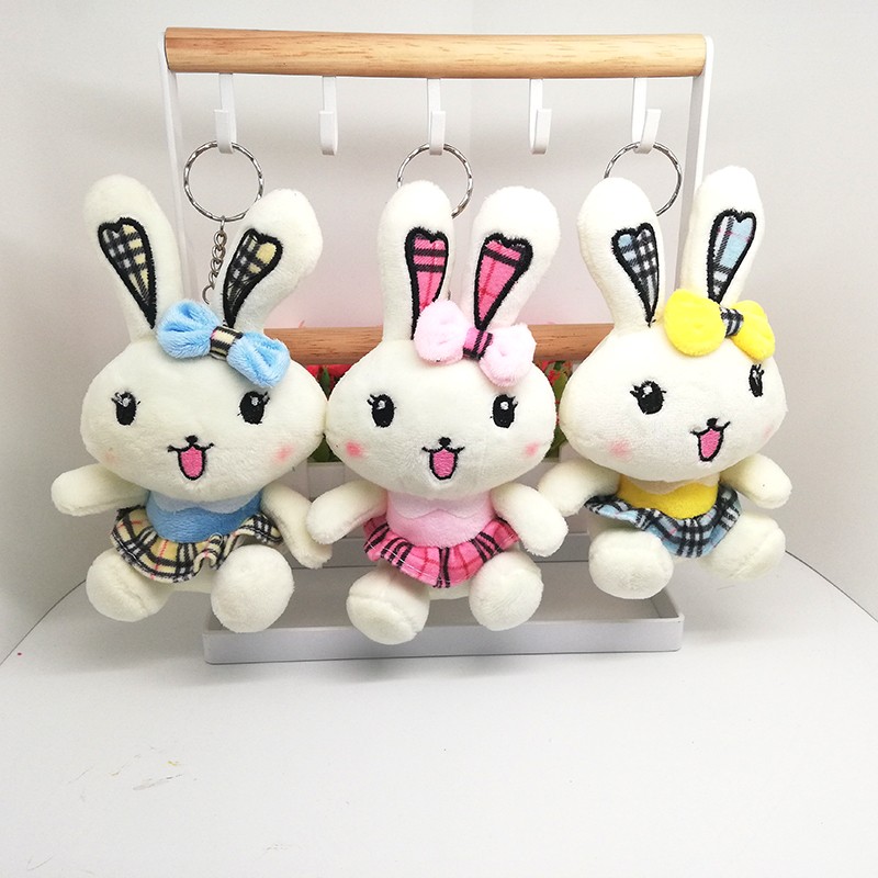 Plush toy pendants, cartoon cute rabbit dolls, couple boys and girls schoolbag hanging accessories, wedding scattering small gifts Item Picture