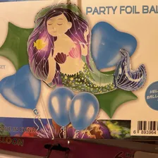 美人鱼气球铝膜气球充气玩具批发