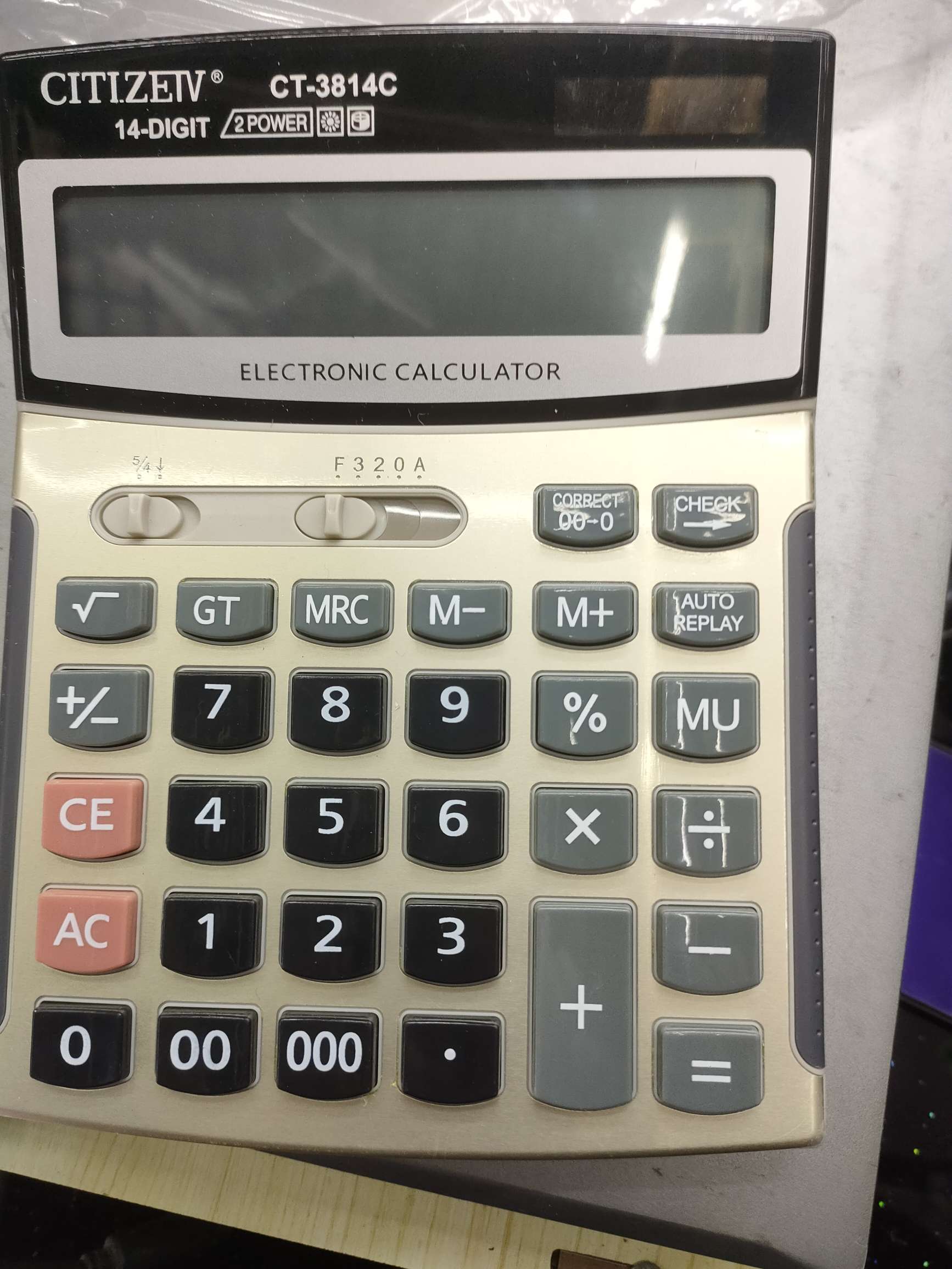财务CT-3814C计算器学习办公多功能计算机太阳能计算器