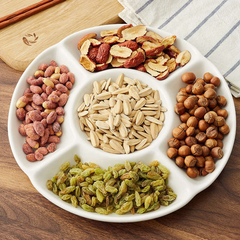 Hotel ceramic tableware: Five-fruit platters, fruit platters, diversified fruit platters, snack plates, pastries, dried fruits and dessert plates Item Picture