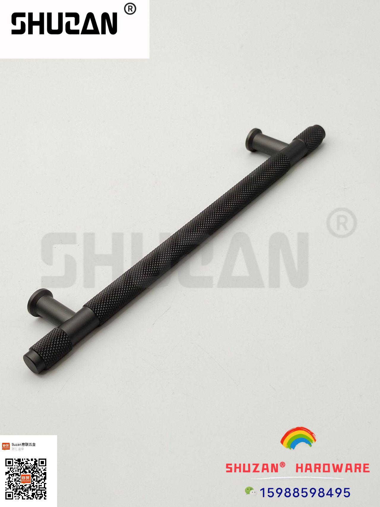 The black threaded cabinet door handle offers an excellent grip. The bright silver style is sturdy and durable, exclusively for foreign trade details Picture