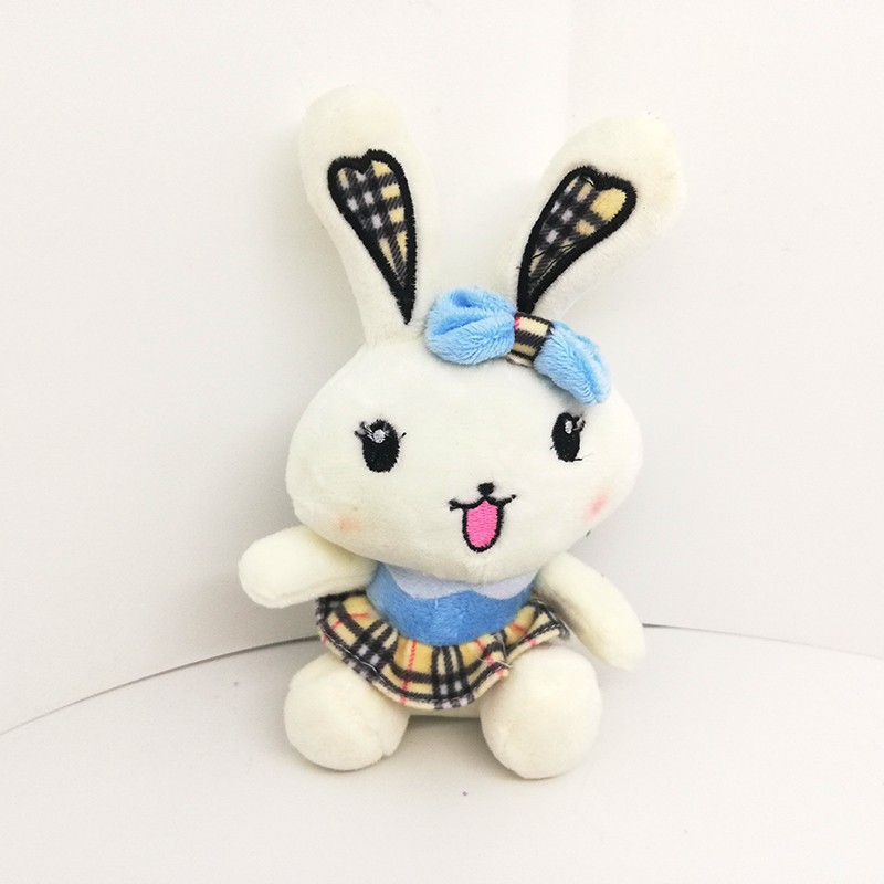 Plush toy pendants, cartoon cute rabbit dolls, couple boys and girls schoolbag hanging accessories, wedding scattering small gifts Specification image