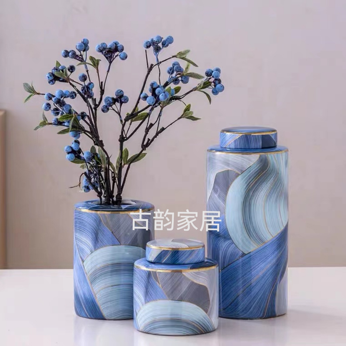 800℃ real gold baked flower vase detail image 4