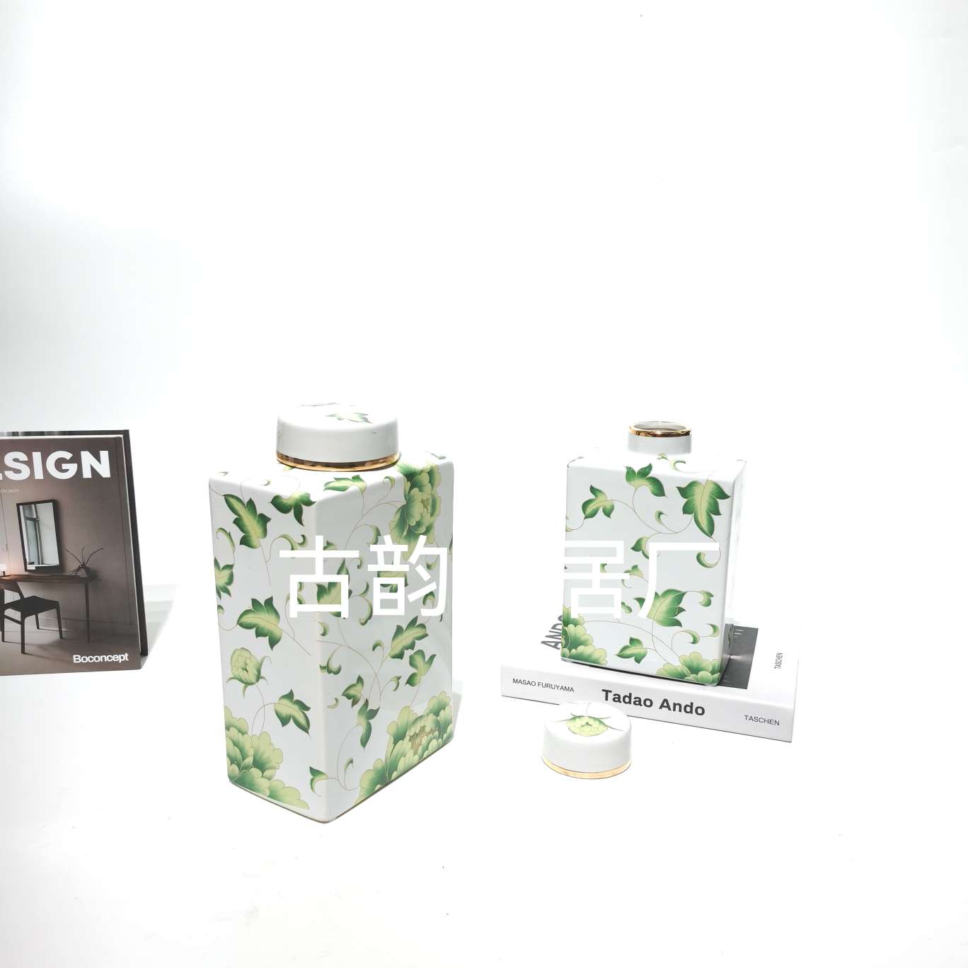 Ceramic home furnishing light luxury style ornaments, high-end real gold 800℃ enameling process detail image 3