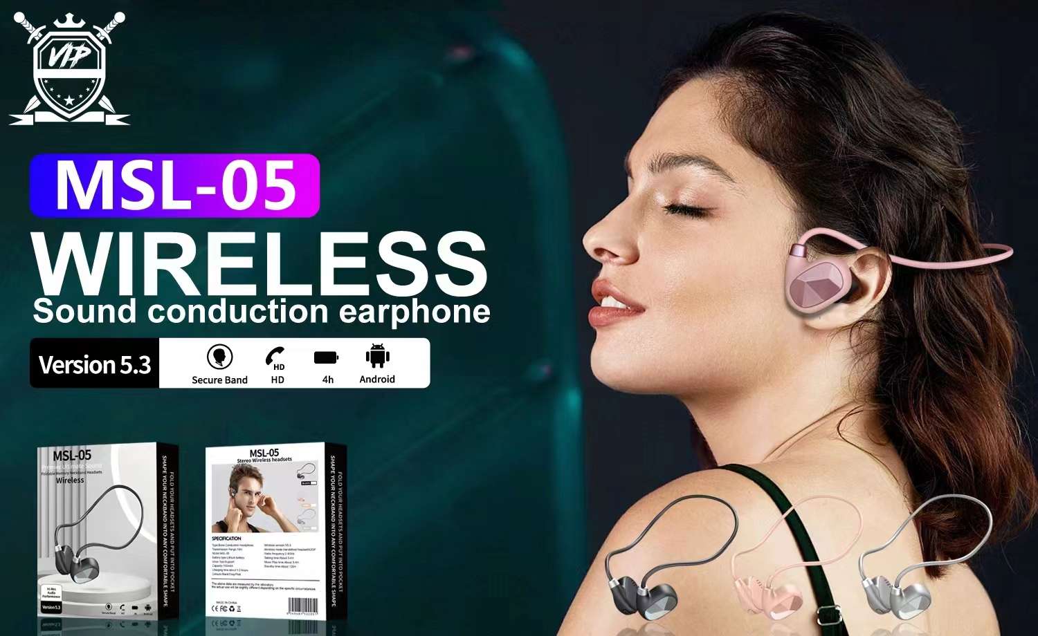 Guangdong soge marca de conducción ósea bluetooth auriculares detail image 6