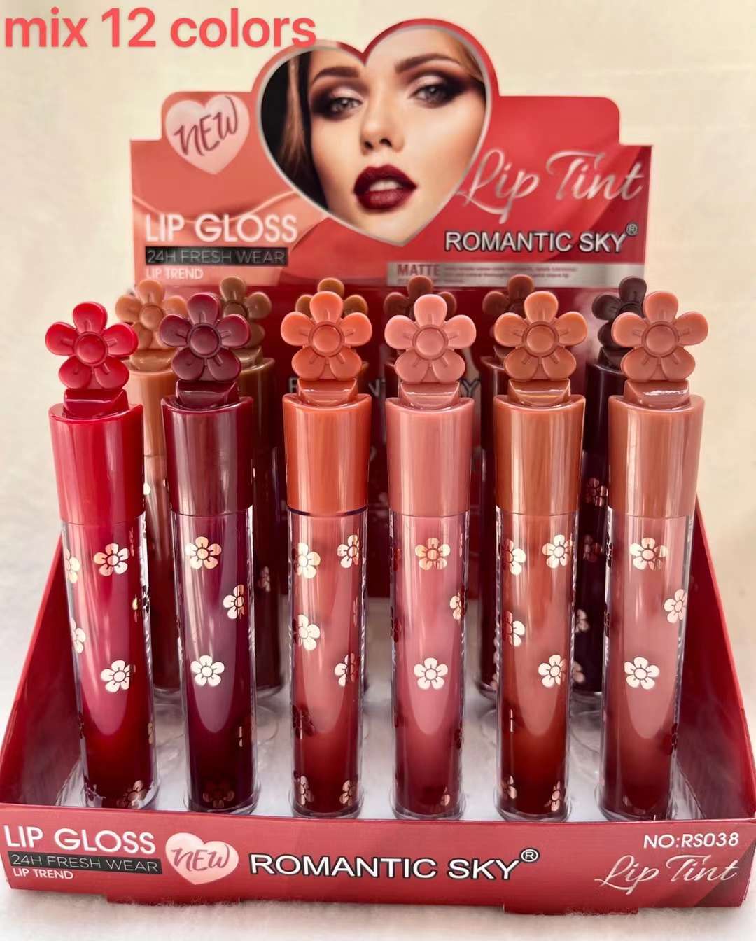 Max 12color lipgloss 十二色红裸系唇釉