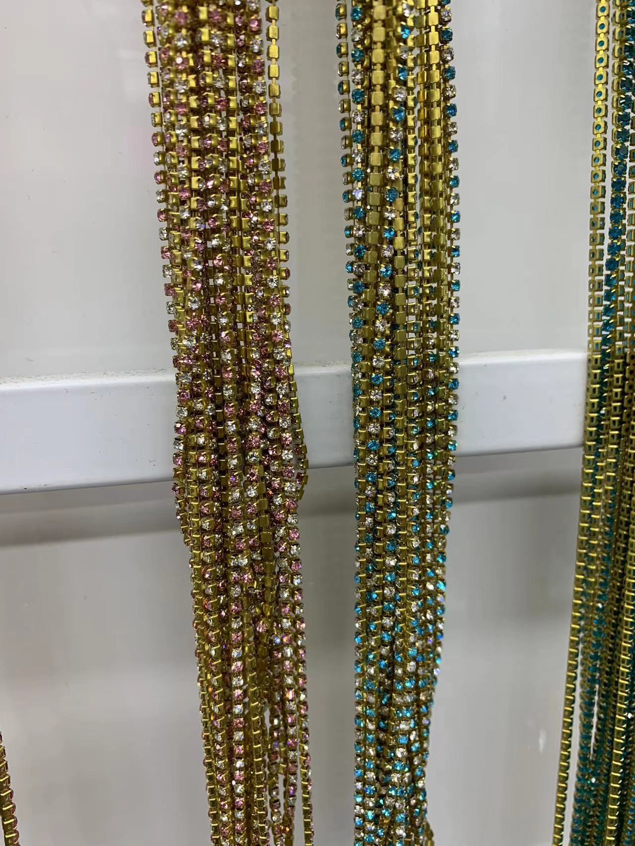 国产精品卫衣链腰链服装辅料厂家直销网络爆款diy钻管网钻高彩