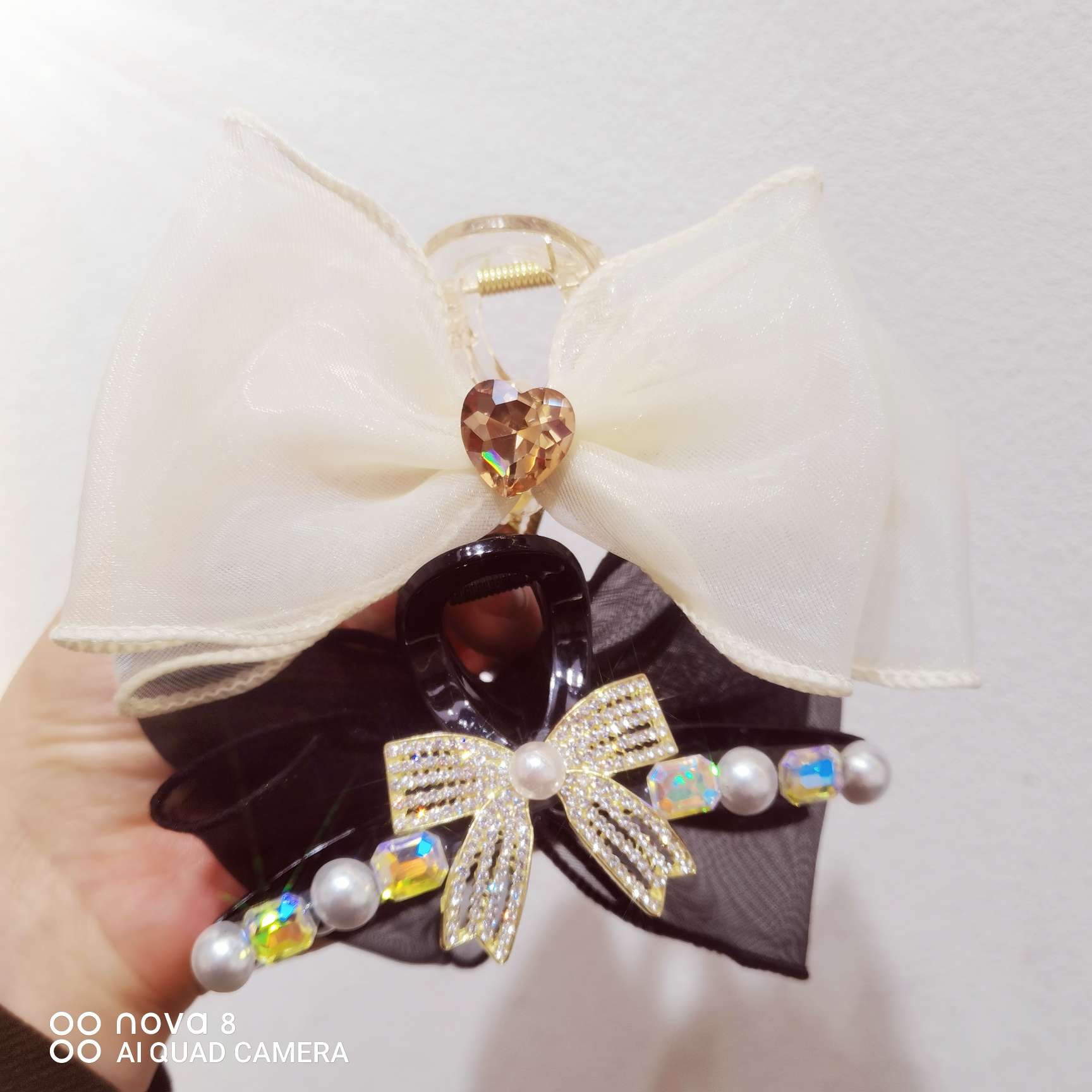 Korean version of Organza bow claws