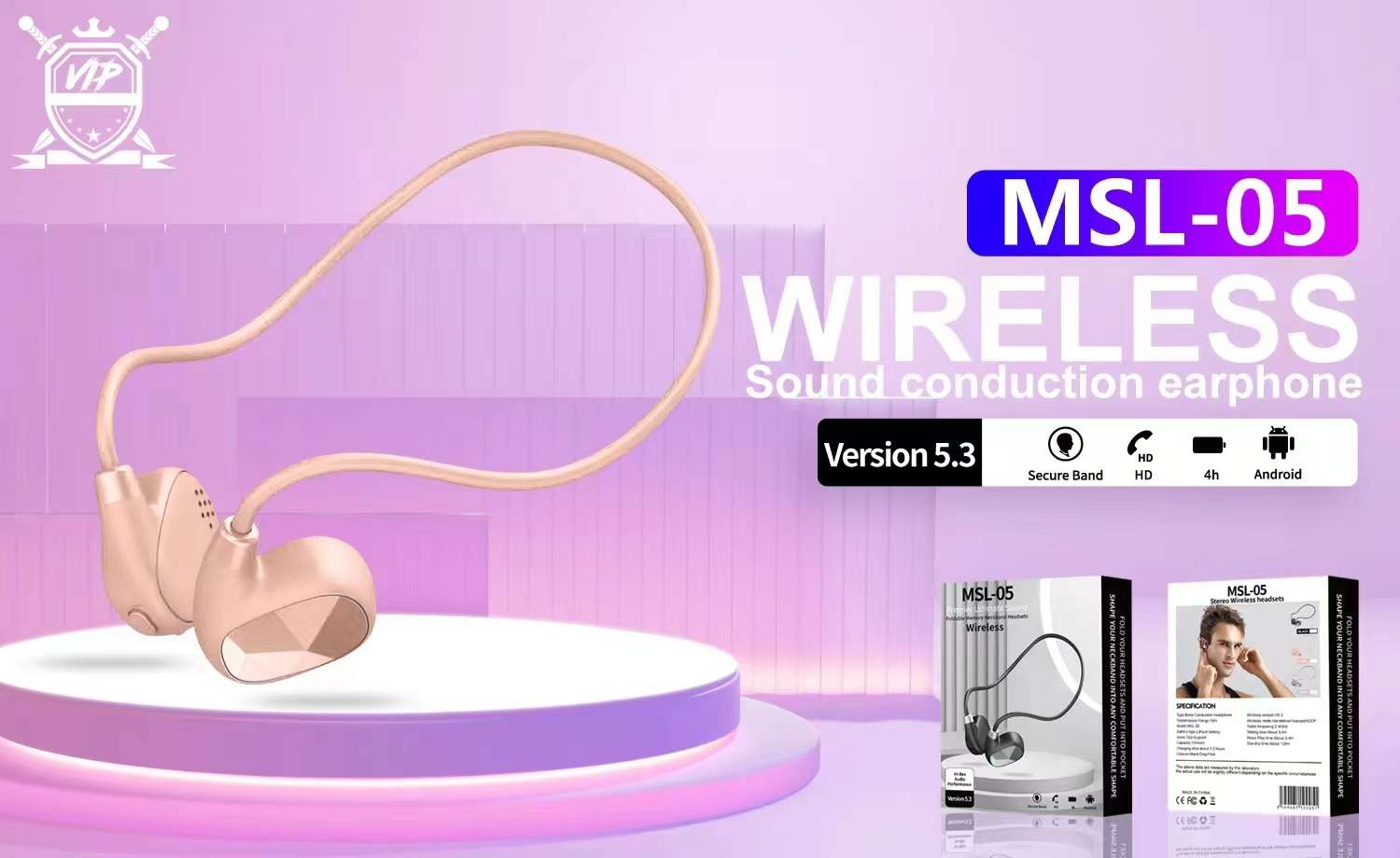 Guangdong soge marca de conducción ósea bluetooth auriculares detail image 4