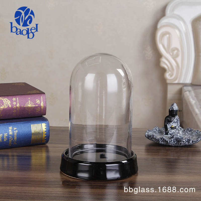 保北玻璃BBGLASS 微景观花器 玻璃罩子 陶瓷底座