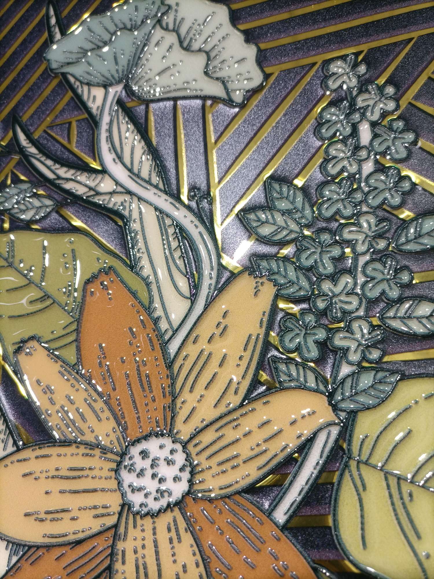100*100 Glaze Relief Seven-Color Fulu Craft Decorative Painting Selection Of Special Metal Aluminum Plate Carefully Made Natural Embossing Process Technology To Show Luxury undefined