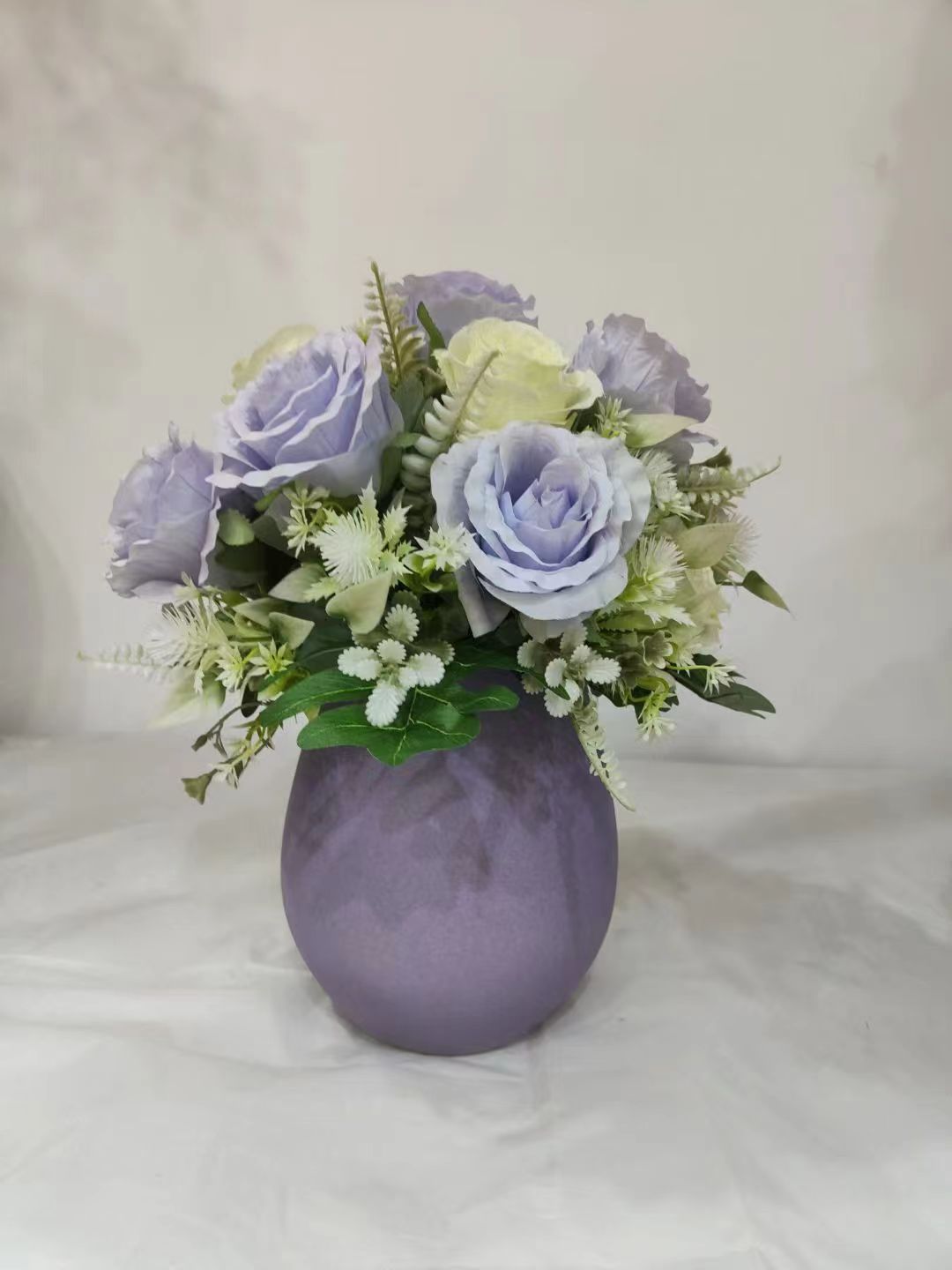 仿真花仿真植物仿真玫瑰紫色园林园艺1234详情1