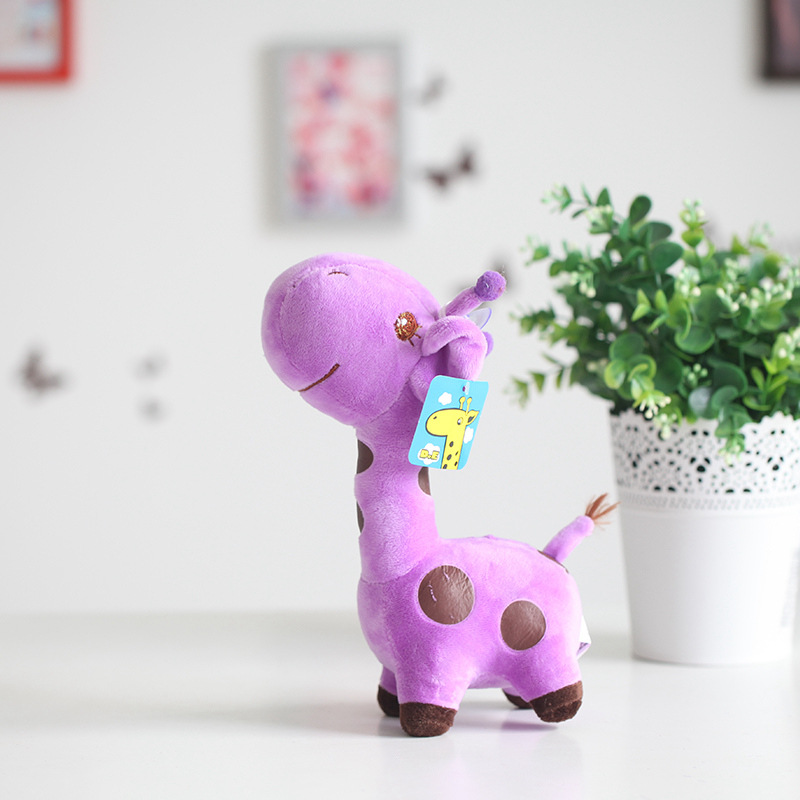 Wholesale of cute and cheap giraffe-colored plush toys for claw machines from the manufacturer details Picture