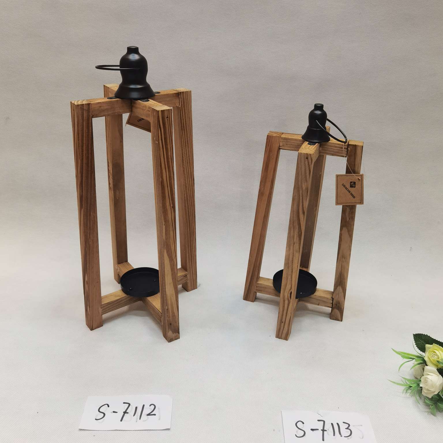 极简欧式风格风灯烛台婚庆家居花园摆件