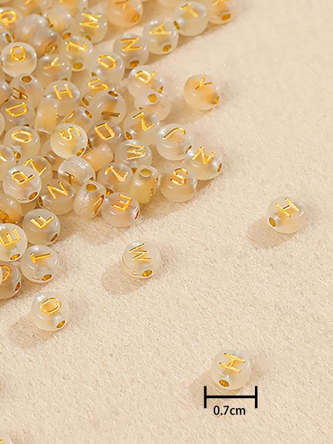 Factory supplies direct sales of eco-friendly acrylic DIY handmade accessories 4✘7mm luminous letter bead jewelry accessories children early education loose beads