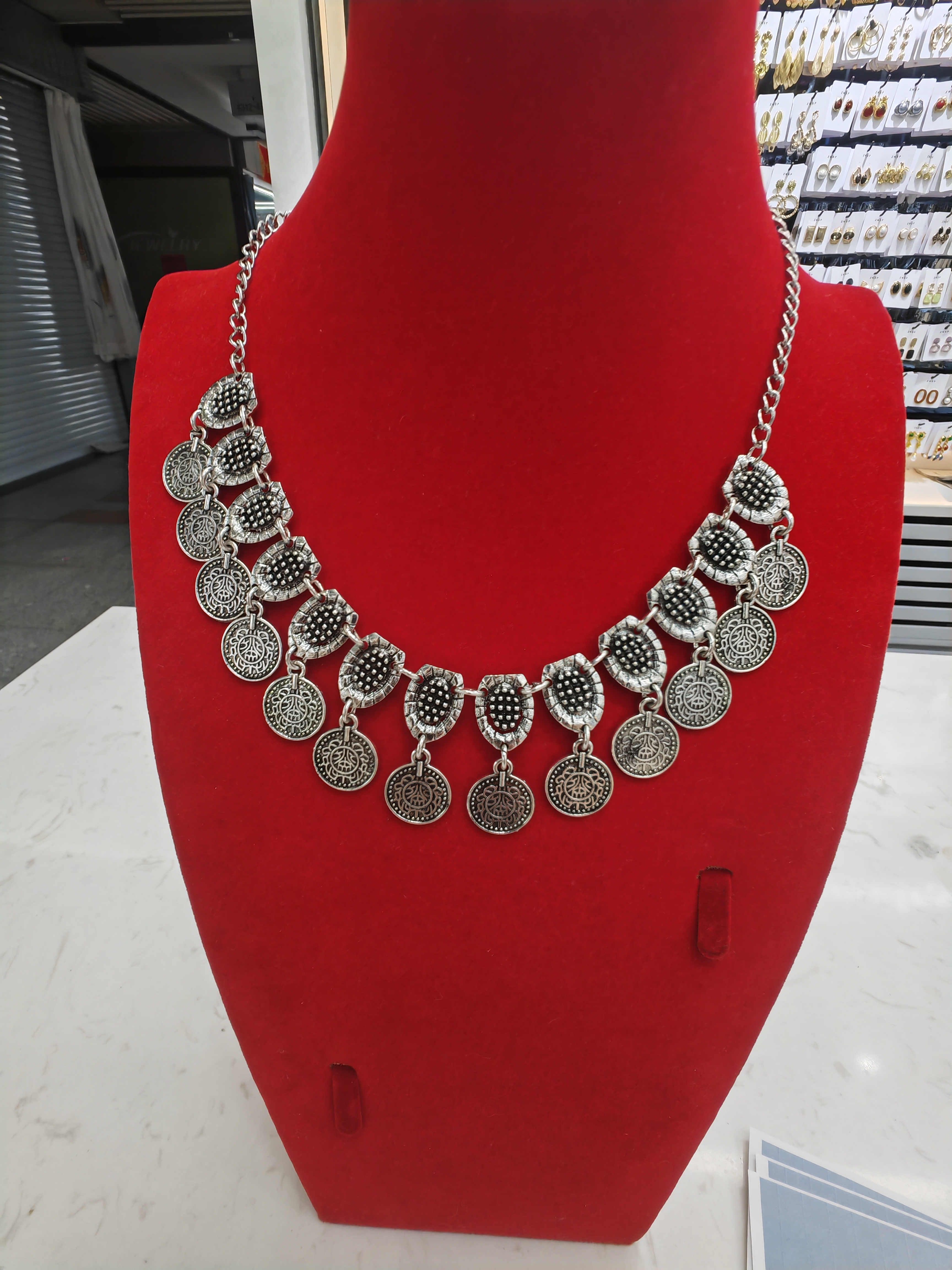  民族风合金项链简约时尚大气镀古银项链-258