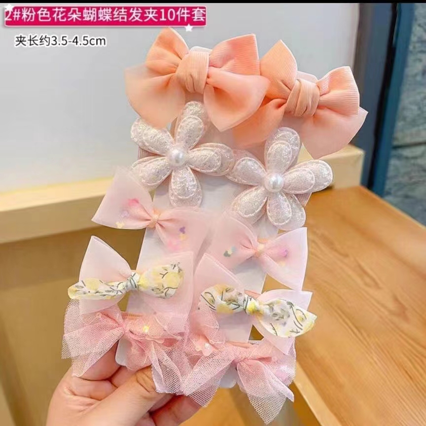 儿童发夹女公主可爱超仙宝宝头饰  婴幼儿韩国不伤发女童发卡发饰女花朵2件套