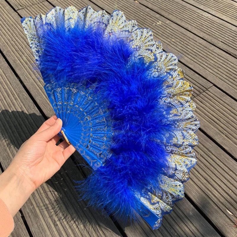 Lolita nuevo clásico abanicos plegables influencers estilo retro baile qipao pasarela abanicos de la corte fada chica abanicos de plumas Item Picture