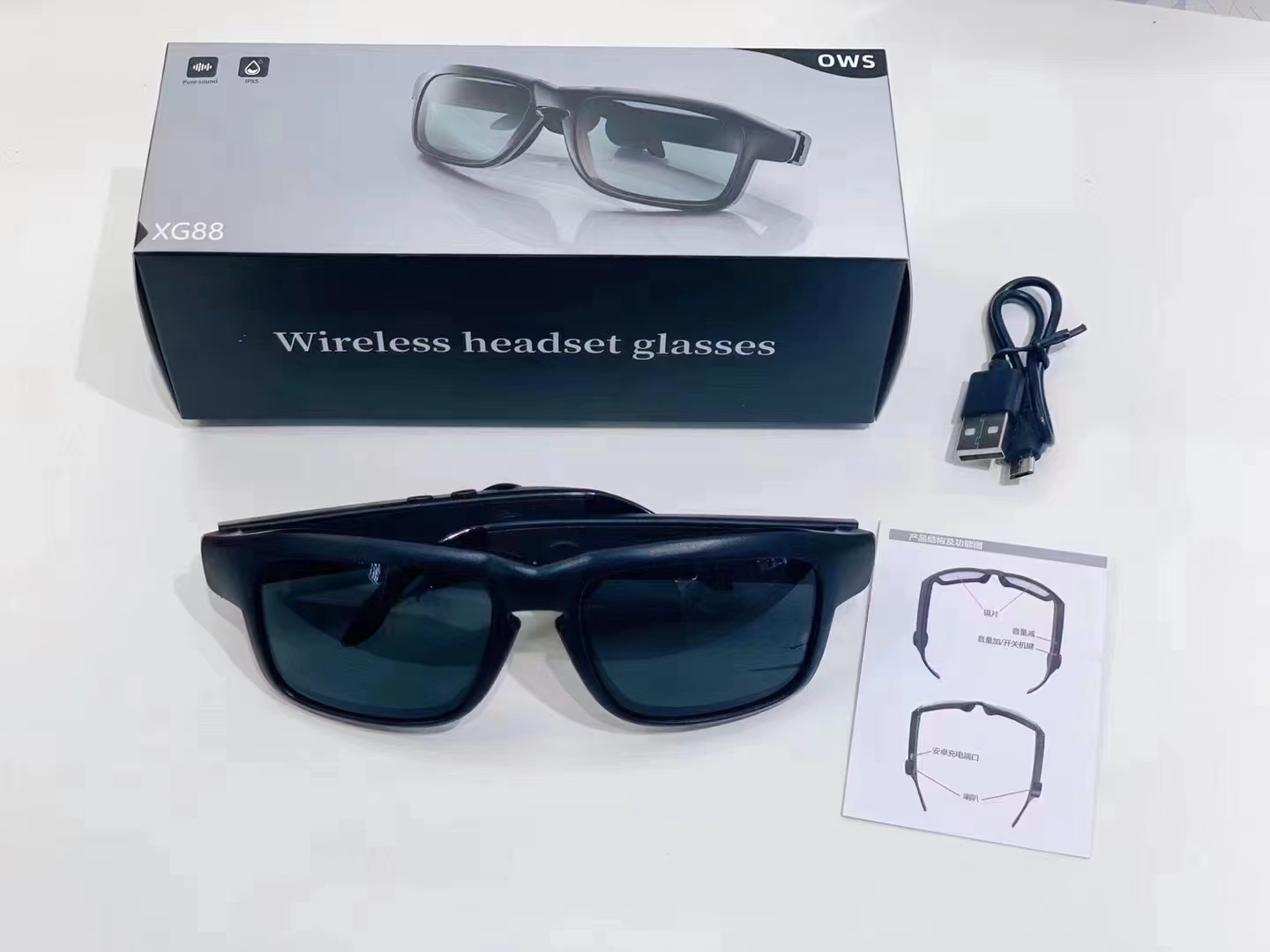 Wireless Bluetooth headphones, glasses, bone conduction headphones for both men and women Specification image