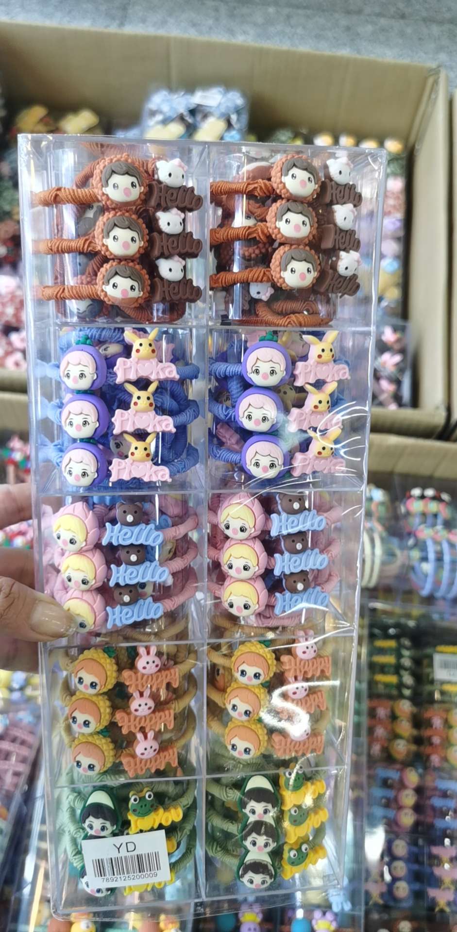 100 sets of Korean popular 5-color rabbit fruit children's rubber bands Specification image