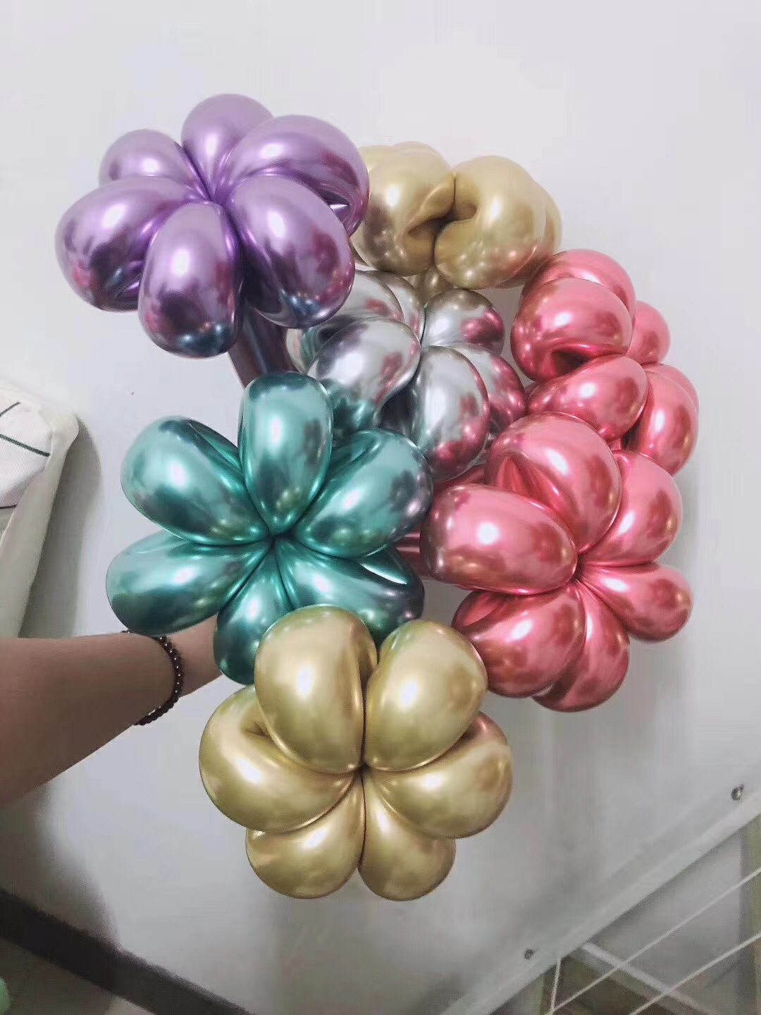 New metal magic long strip latex festival birthday party decoration for boys, girls and adults balloons details Picture