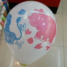 新款动物白色乳胶节日生日派对装饰男孩女孩成人气球
