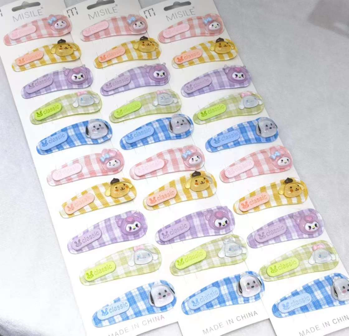 时尚百搭个性流行小资精致条装布料水滴长方卡通配件