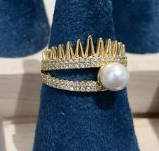 时尚珍珠戒指，眼睛造型，美不胜收，12个一打，三个电镀色