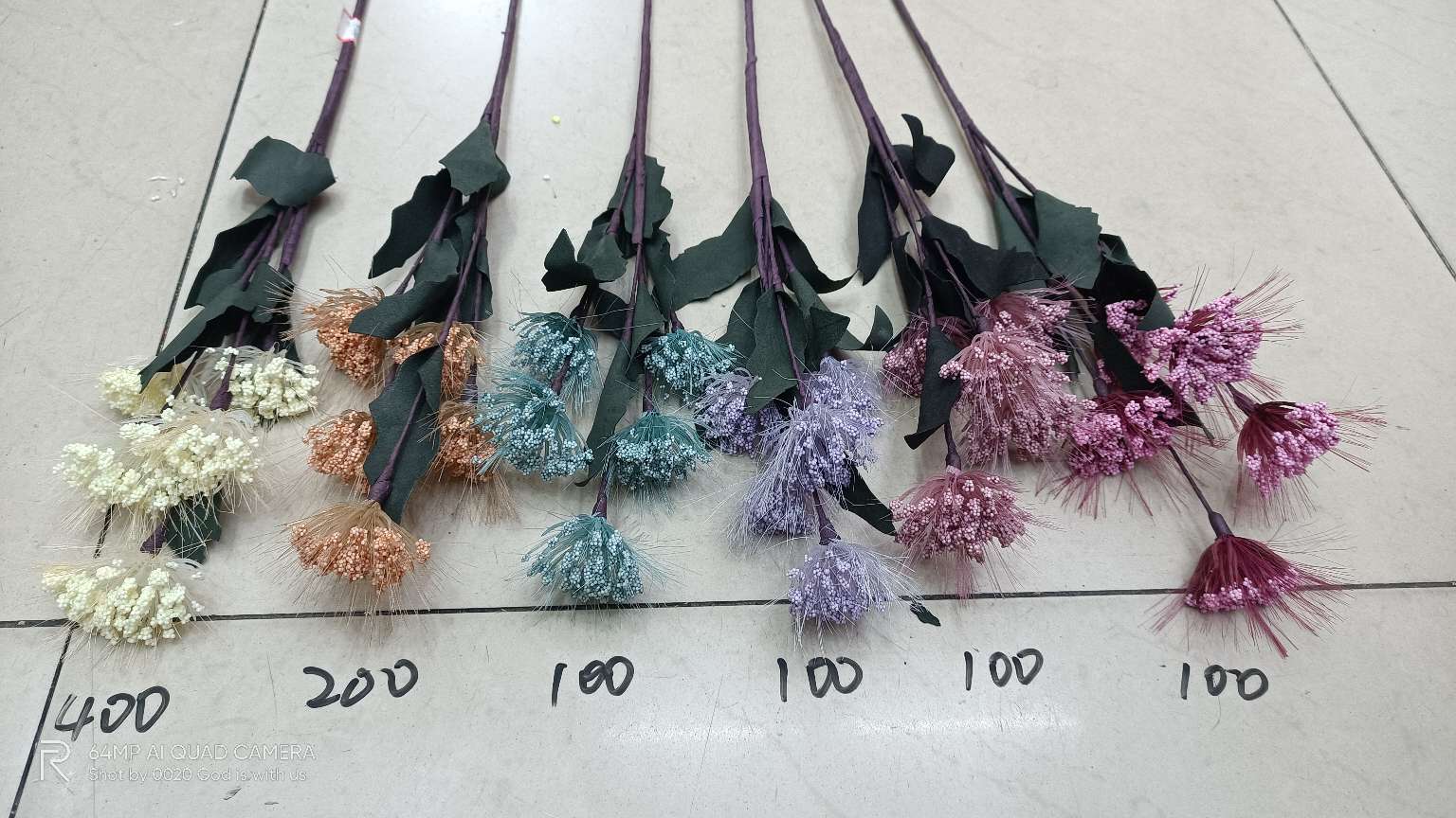 Dried flower reeds, roses, peonies, artificial PE decorative flowers, wedding craftsmanship detail image 2
