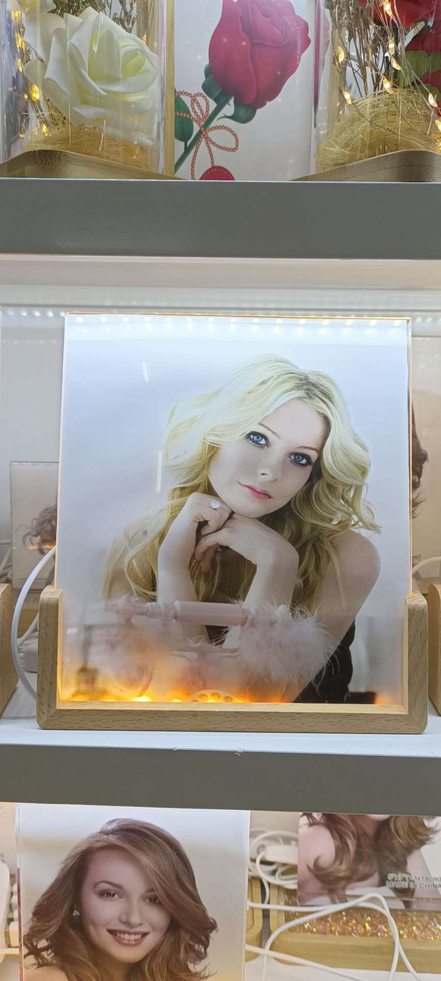 榉木摆台/相框/带灯细节图