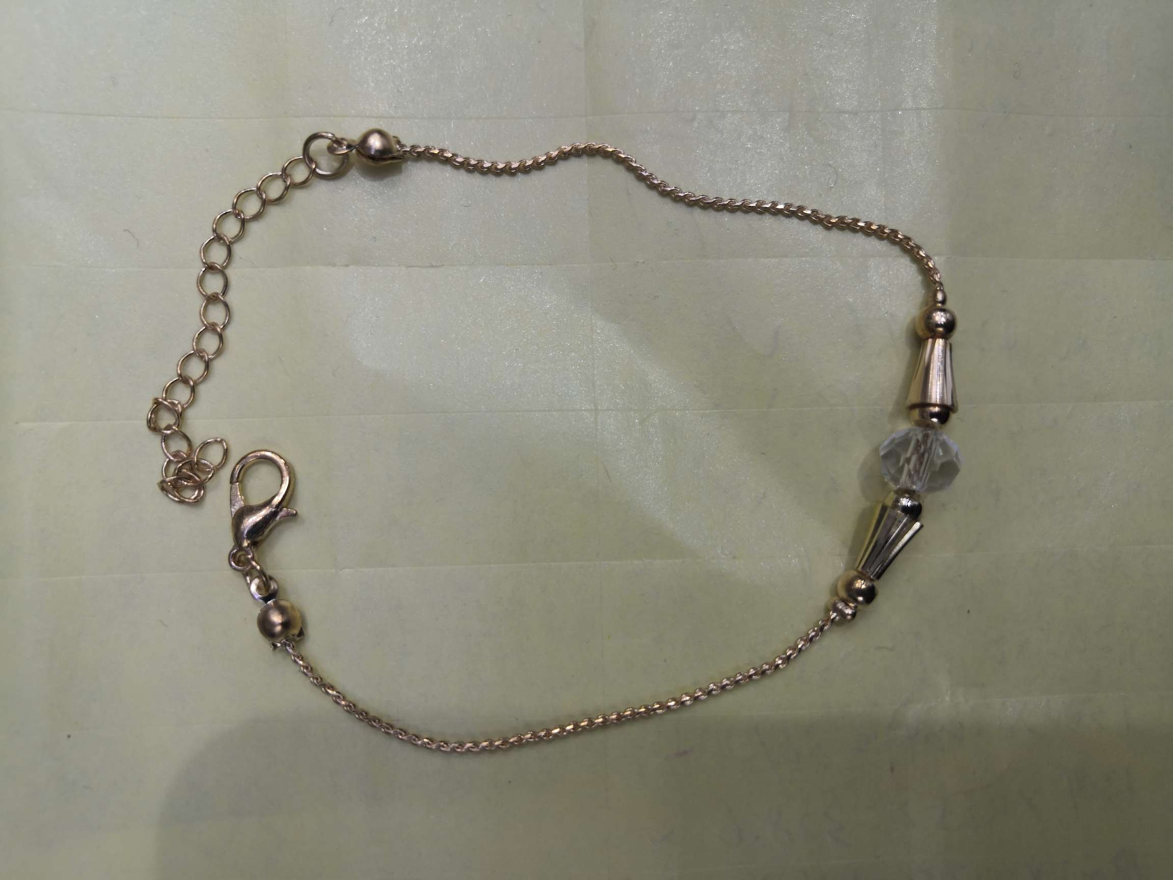 黄金链条脚链 藏式风格饰品 脚饰精致女士款 时尚潮流足饰 金色闪耀水晶精美时尚详情图2