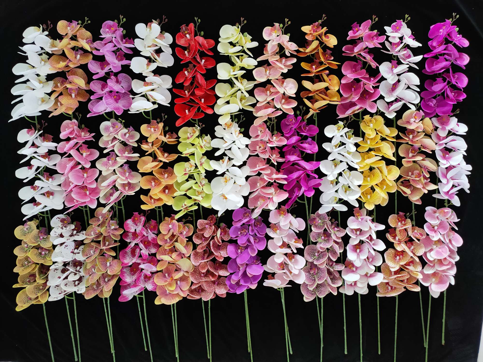 New simulation 9-head 3D Phalaenopsis decorative engineering flower Application Scenario
