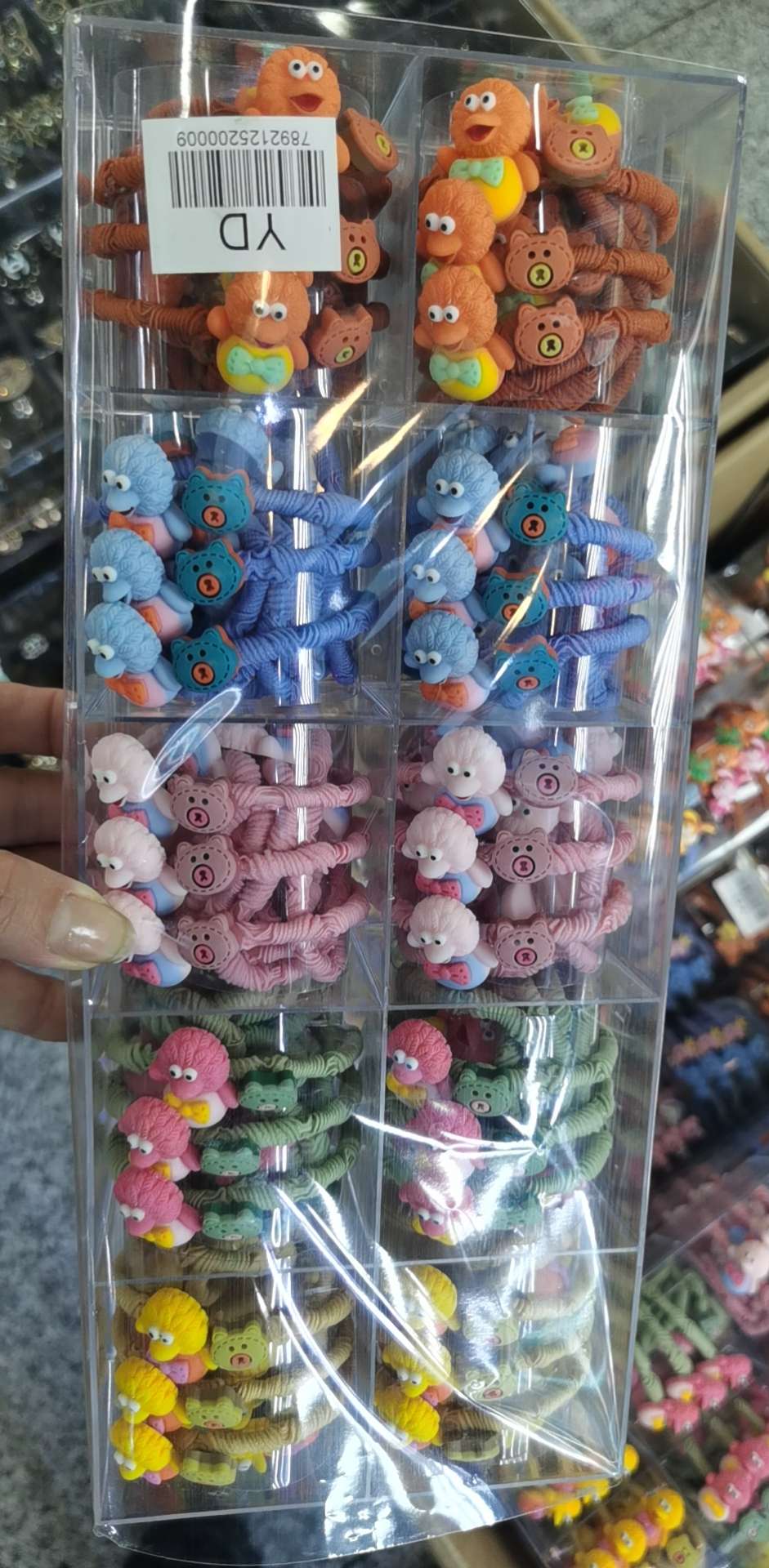 One hundred Korean-style children's popular angel wing rubber bands details Picture