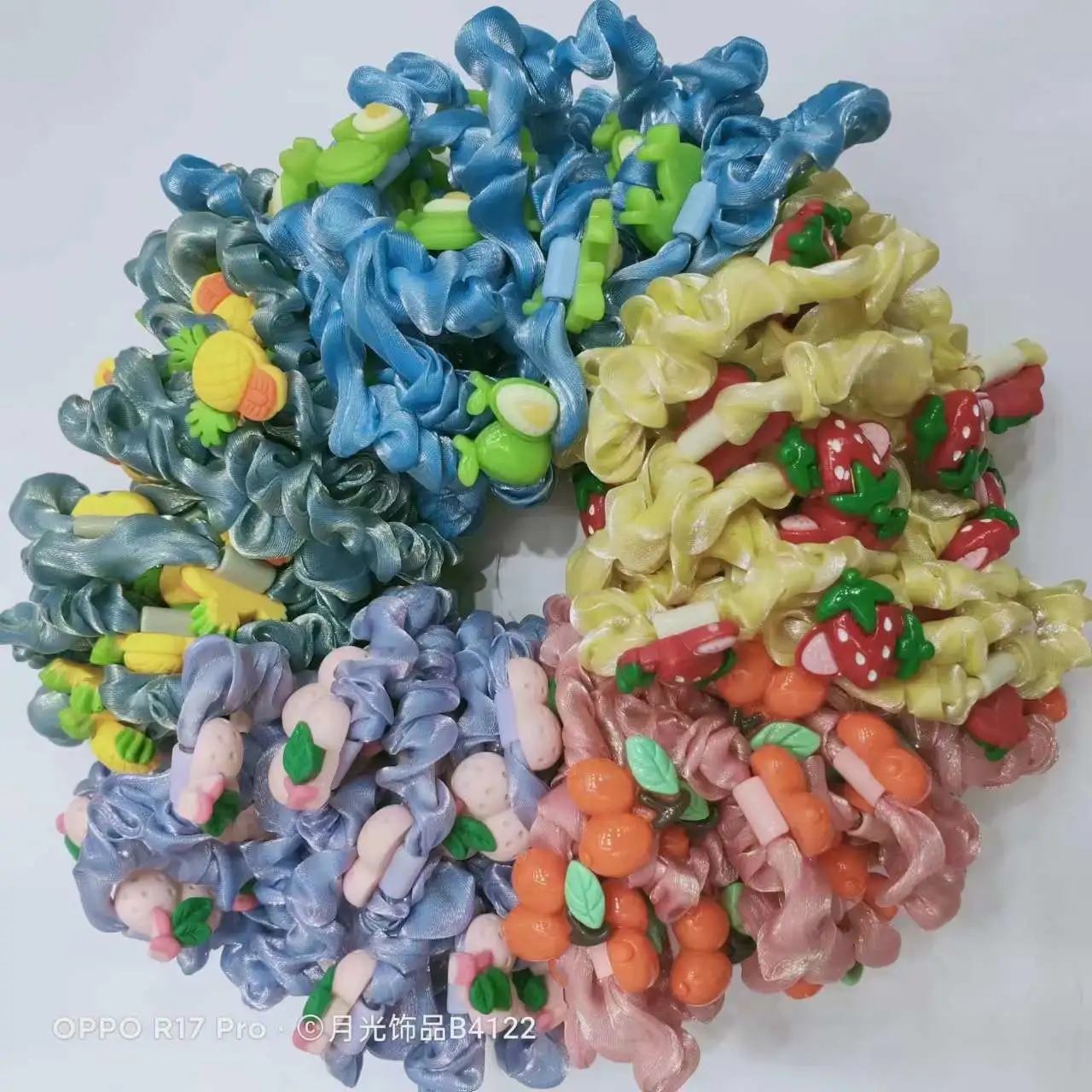 The Korean version of the popular small intestine ring, fruit hair band, hair band and rubber band headwear detail image 1