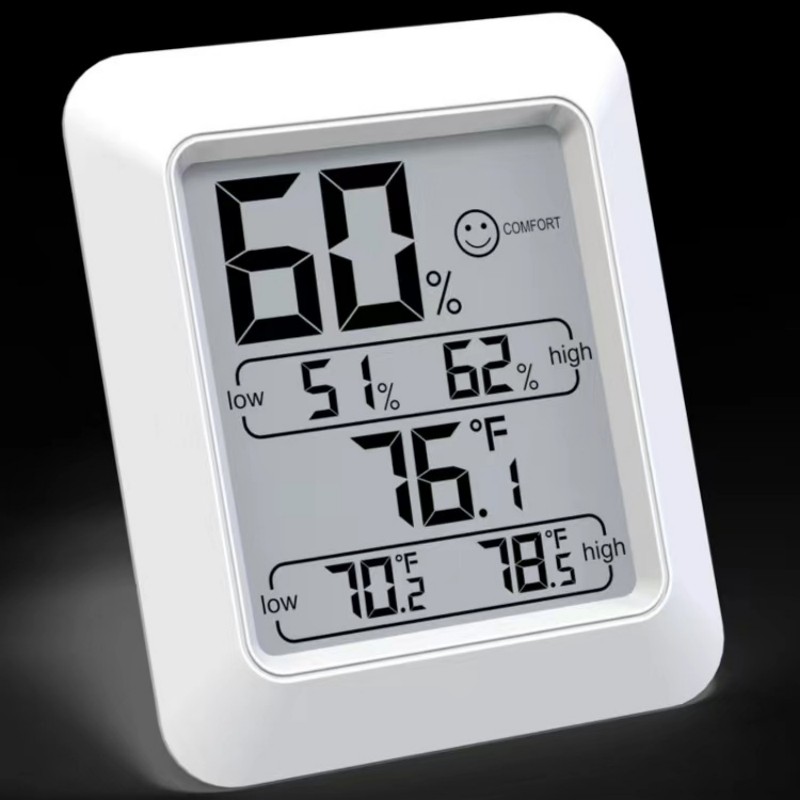 New digital display household electronic temperature and humidity meter, magnetic large-screen temperature and humidity sensor, greenhouse hygrometer for indoor use Specification image